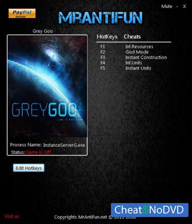 Grey Goo  Trainer +5 v0.34.601126 {MrAntiFun}