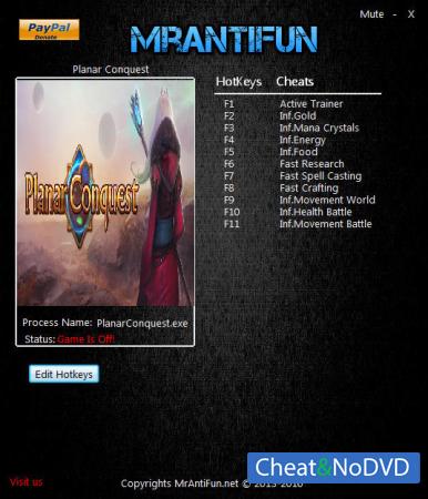 Planar Conquest  Trainer +10 v1.3.0c {MrAntiFun}