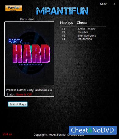 Party Hard  Trainer +3 v1.2.2 {MrAntiFun}