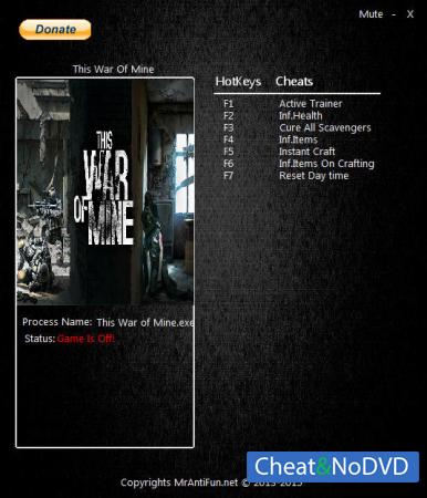 This War Of Mine  Trainer +6 v2.2.2 {MrAntiFun}