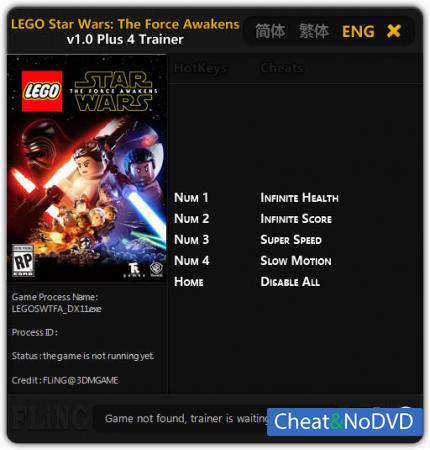 Lego Star Wars: The Force Awakens  Trainer +4 v1.0 64Bit {FLiNG}