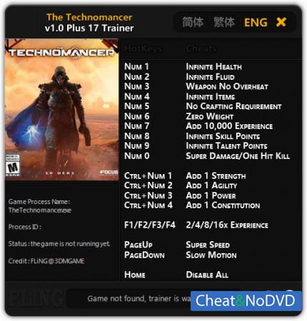 The Technomancer  Trainer +17 v1.0 {FLiNG}