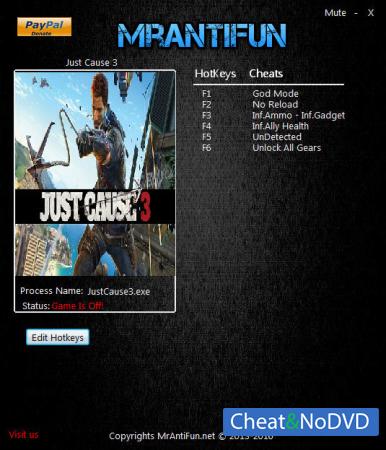 Just Cause 3  Trainer +7 v30.06.2016 {MrAntiFun}