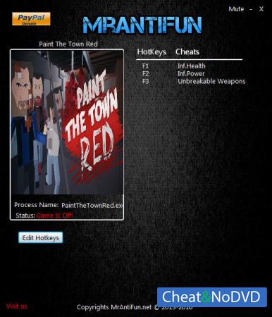 Paint The Town Red  Trainer +3 v0.5 64bit {MrAntiFun}