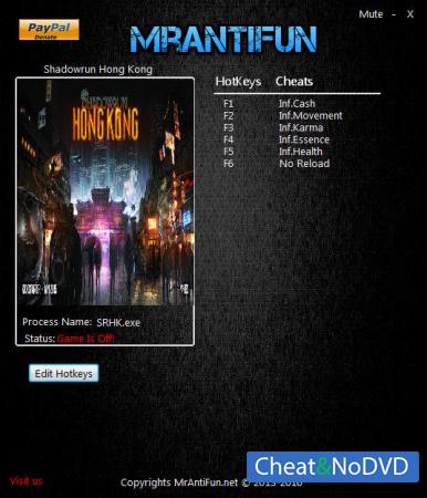 Shadowrun: Hong Kong  Trainer +6 v3.1.2 {MrAntiFun}