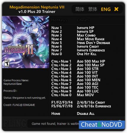 Megadimension Neptunia 7  Trainer +20 v1.0  {FLiNG}