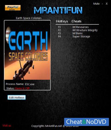 Earth Space Colonies  Trainer +4 v1.00 {MrAntiFun}