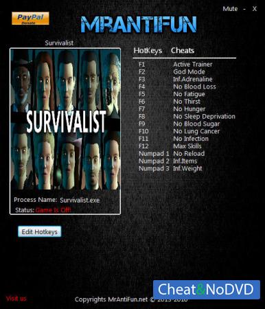 Survivalist  Trainer +14 v57.2 {MrAntiFun}