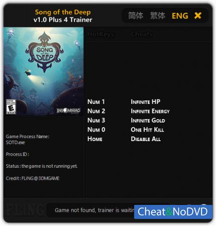 Song of the Deep  Trainer +4 v1.0 {FLiNG}