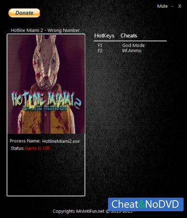 Hotline Miami 2: Wrong Number  Trainer +2 v07.11.2016 {MrAntiFun}