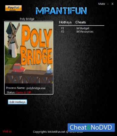 Poly Bridge  Trainer +2 v1.00 {MrAntiFun}