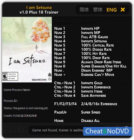 I am Setsuna  Trainer +18 v1.0 {FLiNG}