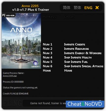 Anno 2205  Trainer +6 v1.0 - 1.7 {FLiNG}