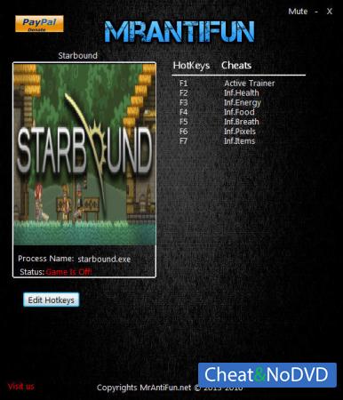 Starbound  Trainer +6 v1.0.1 64bit {MrAntiFun}