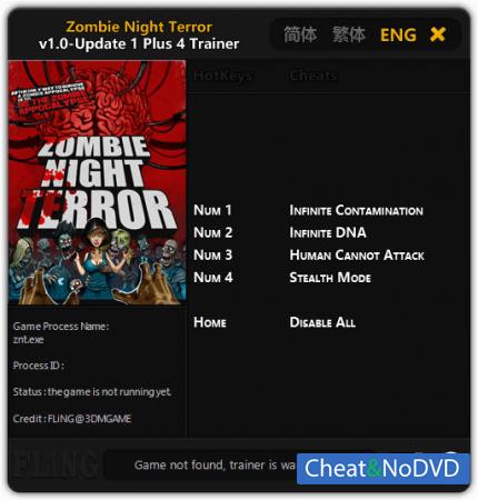 Zombie Night Terror  Trainer +4 v1.0 Update 1 {FLiNG}