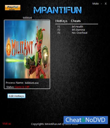 MilitAnt  Trainer +3 v1.00 {MrAntiFun}