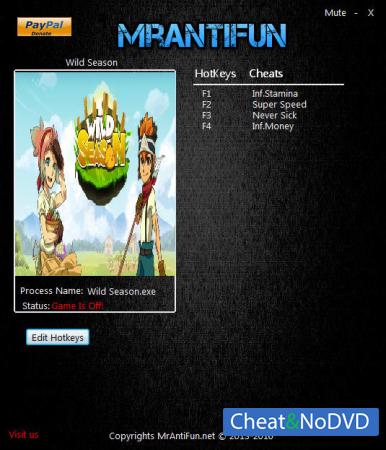 Wild Season  Trainer +4 v1.0.6 64bit {MrAntiFun}