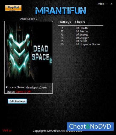 Dead Space 2  Trainer +6 Steam 06.09.2016 {MrAntiFun}