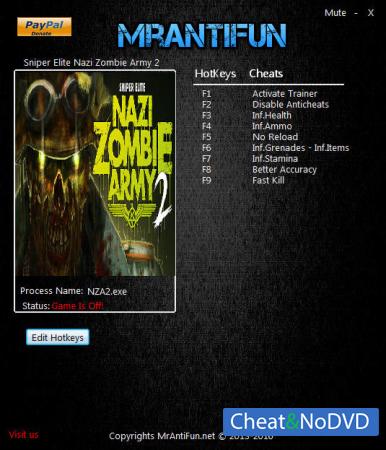 Sniper Elite: Nazi Zombie Army 2  Trainer +8 Latest Steam {MrAntiFun}