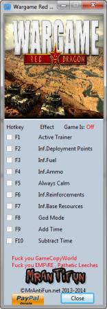 Wargame: Red Dragon  Trainer  +9 v16.08.23 {MrAntiFun}