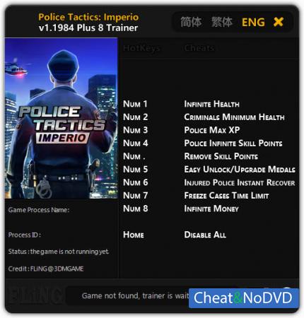 Police Tactics: Imperio  Trainer +8 v1.1984 {FLiNG} 