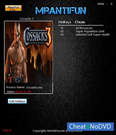 Cossacks 3  Trainer +3 v1.0.0.46 {MrAntiFun}