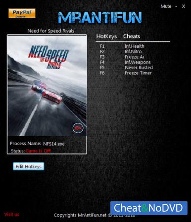 Need for Speed: Rivals  Trainer +6 v1.4 64bit {MrAntiFun}