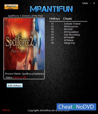 Spellforce 2: Faith in Destiny  Trainer +7 v2.28.2124 {MrAntiFun}