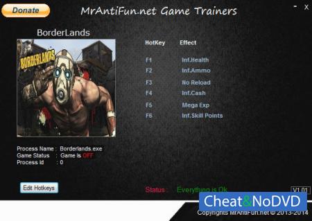 Borderlands  Trainer +6 v1.5.0.0 {MrAntiFun}