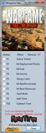 Wargame: Red Dragon  Trainer  +9 v16.10.03 {MrAntiFun}