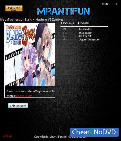 MegaTagmension Blanc + Neptune VS Zombies  Trainer +4 v1.00 {MrAntiFun}