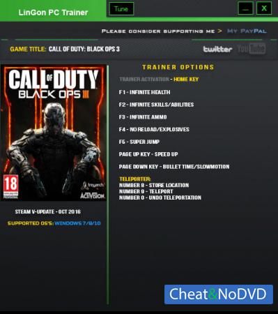 Call of Duty: Black Ops 3  Trainer +9 Update 26 {LinGon}