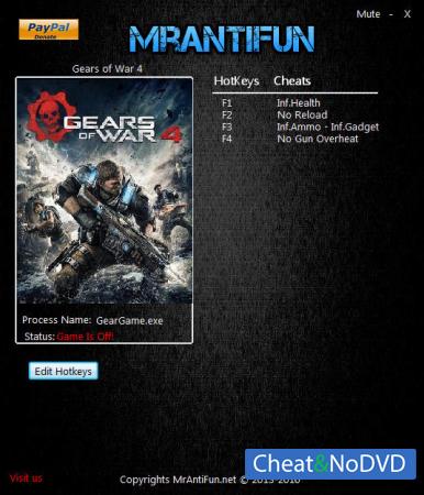 Gears of War 4  Trainer +5 v10.12.2016 {MrAntiFun}