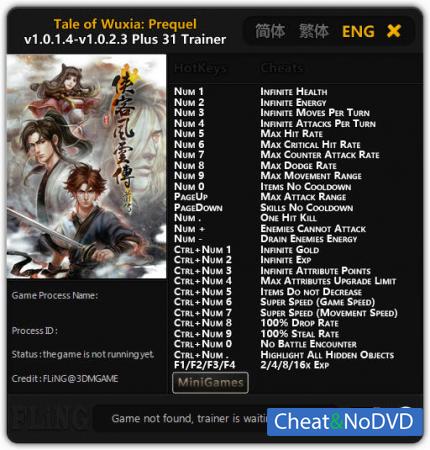Tale of Wuxia: Prequel  Trainer +31 v1.0.1.4 - 1.0.2.3 {FLiNG}