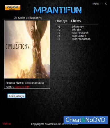 Sid Meiers Civilization 6  Trainer +5 v1.0.0.26 {MrAntiFun}