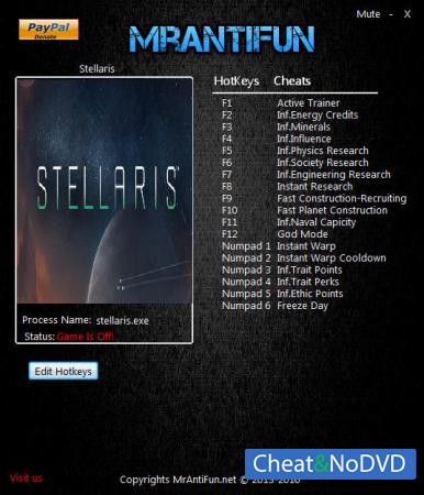 Stellaris  Trainer +17 v1.3.0 {MrAntiFun}