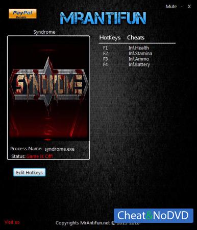 Syndrome  Trainer +4 v1.03f {MrAntiFun}