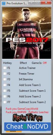 Pro Evolution Soccer 2017  Trainer +4 v1.01 {MrAntiFun} 