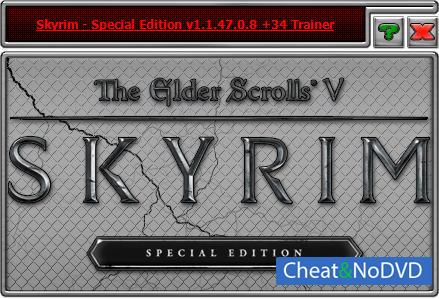 The Elder Scrolls 5: Skyrim Special Edition  Trainer +35 v1.1.47.0.8 {HoG}