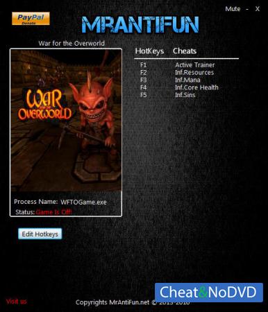 War for the Overworld  Trainer +4 v1.4.3f1 {MrAntiFun}