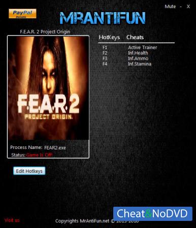 F.E.A.R. 2: Project Origin  Trainer +3 v1.5.0B {MrAntiFun}