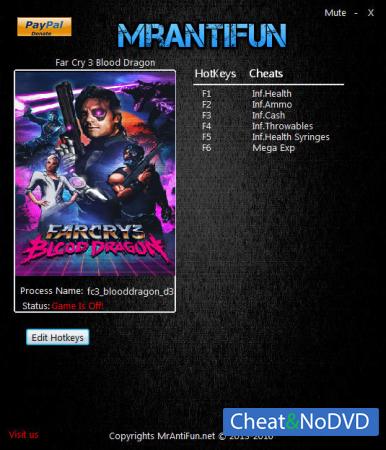 Far Cry 3: Blood Dragon  Trainer +6 v1.00B {MrAntiFun}