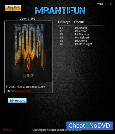 Doom 3: BFG Edition  Trainer +6 v1.0.34 {MrAntiFun}