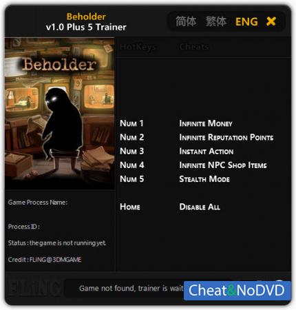 Beholder  Trainer +5 v1.0 {FLiNG}