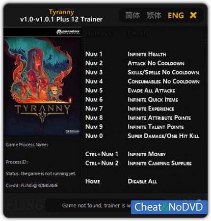 Tyranny  Trainer +12 v1.0 - 1.0.1 {FLiNG}