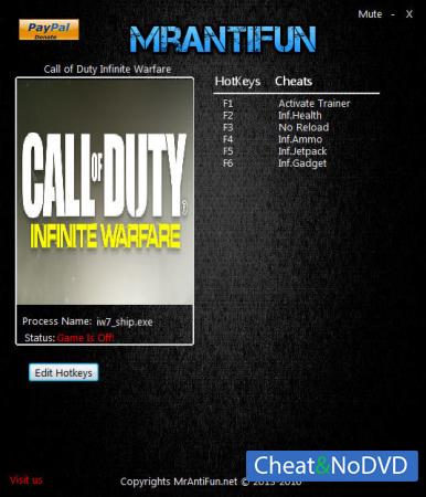 Call of Duty: Infinite Warfare  Trainer +5 v1.01 {MrAntiFun}