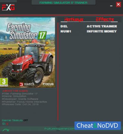 Farming Simulator 17  Trainer +1 Update 2 {FutureX}