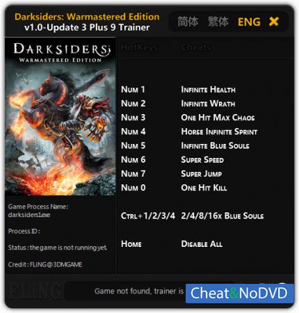 Darksiders Warmastered Edition  Trainer +9 v1.0  Update 3 {FLiNG}