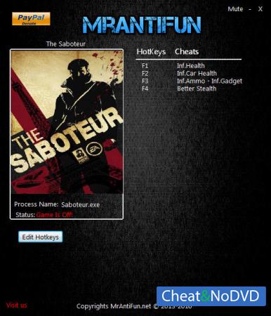 The Saboteur  Trainer +5 v12.04.2016 {MrAntiFun}