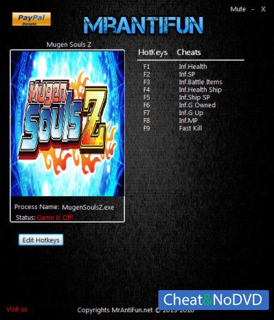 Mugen Souls Z  Trainer +9 v1.00 {MrAntiFun}